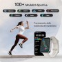 OUKITEL BT103 Smartwatch unisex 1.91" 100+ Modalità Sport Contapassi/Sonno/Cardiofrequenzimetro, Fitness Tracker White