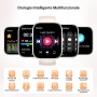 OUKITEL BT103 Smartwatch unisex 1.91" 100+ Modalità Sport Contapassi/Sonno/Cardiofrequenzimetro, Fitness Tracker White