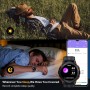 OUKITEL BT10 Smartwatch Uomo Bluetooth, 1,43 AMOLED Display,Batteria 410mAh,Impermeabile 5 ATM Cardio frequenzimetro Android iOS