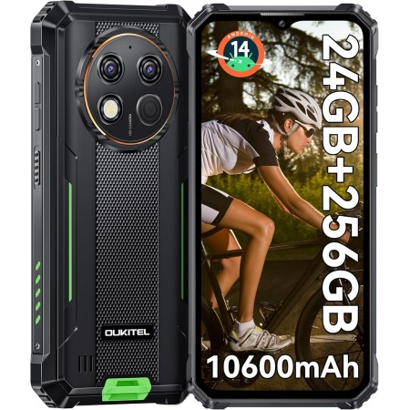 OUKITEL G1 Rugged Phone: 10600mAh, 24GB+256GB, 48MP, Android 14, IP68/69K